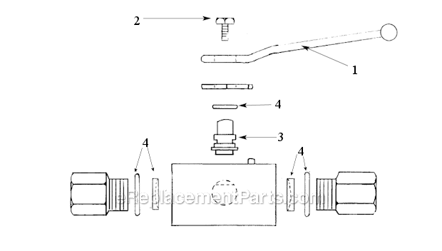 Ball Valve Diagram and Parts List for AL2810  Campbell Hausfeld Paint Sprayer